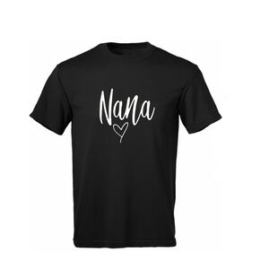 NANA GRAPHIC BLACK T SHIRT NANA IN WHITE